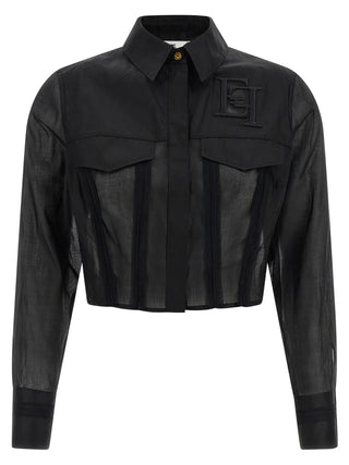 Blusa negra de algodón