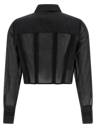 Blusa negra de algodón