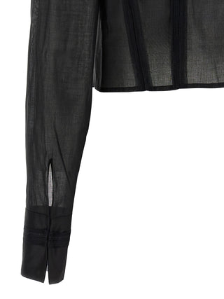 Blusa negra de algodón