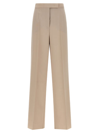 Beige Virgin Wool Dress Pants