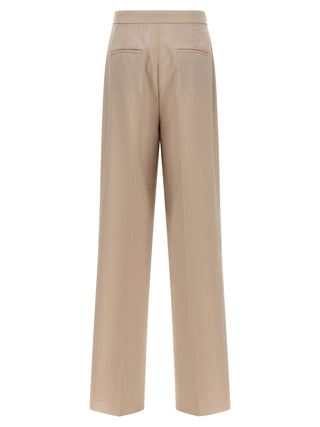 Beige Virgin Wool Dress Pants