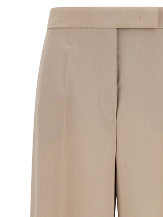 Beige Virgin Wool Dress Pants