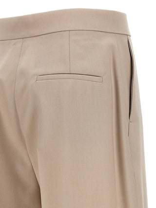 Beige Virgin Wool Dress Pants