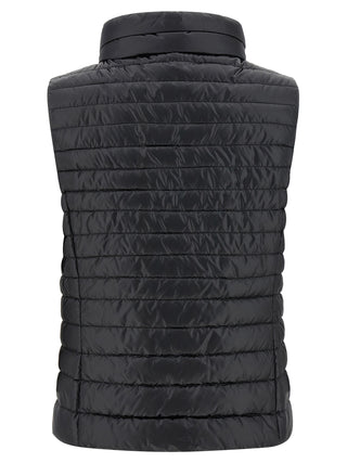 Black Polyester Sleeveless Jacket
