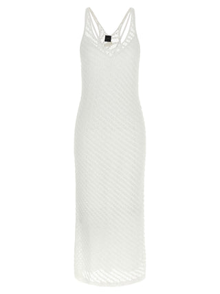 White Polyester Long Dress
