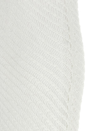 White Polyester Long Dress