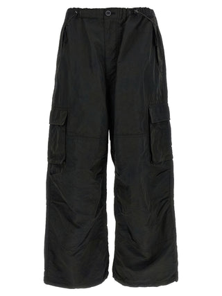 Black Nylon Cargo Pants