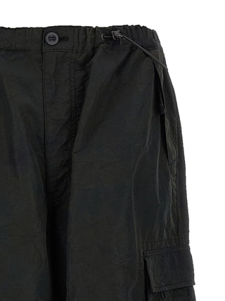 Black Nylon Cargo Pants