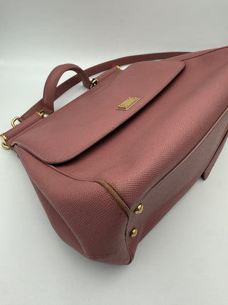 DOLCE & GABBANA SICILY Pink Large Handbag