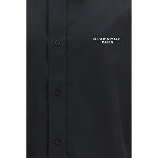 Camisa de vestir de algodón negra
