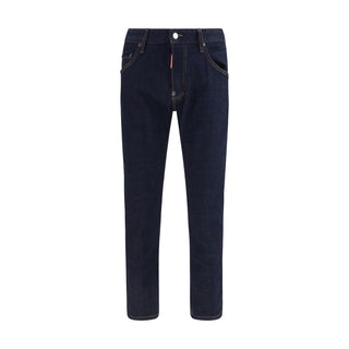 Blue Cotton Slim Fit Jeans