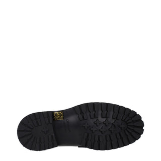 Black Leather Slip-On Loafers