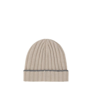Beige Cashmere Beanie