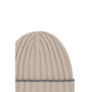 Beige Cashmere Beanie