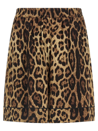 Brown Silk Bermuda Shorts