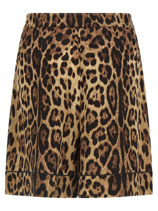 Brown Silk Bermuda Shorts
