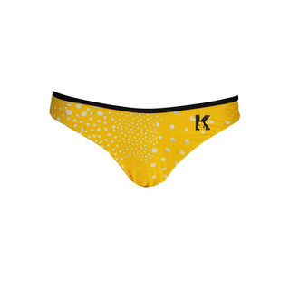 Bañador tipo slip amarillo de poliamida para mujer