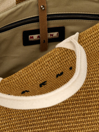 Beige Cotton Tote Bag