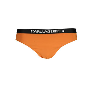 Bañador tipo slip naranja de poliamida para mujer