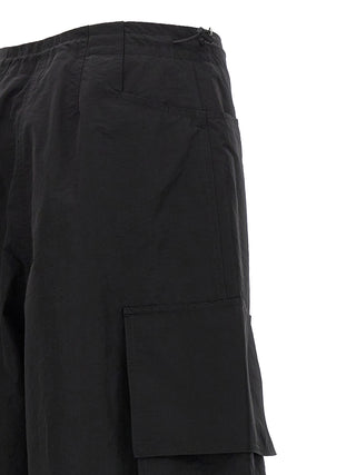 Pantalones casuales negros de poliamida