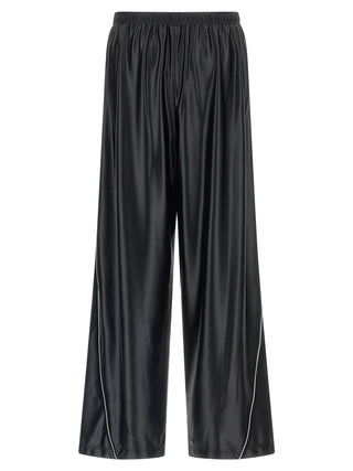 Pantalones jogger negros de poliéster (pantalones para entrenamiento)