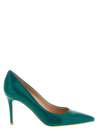 Bicolor Lamb Leather High Heel Pumps