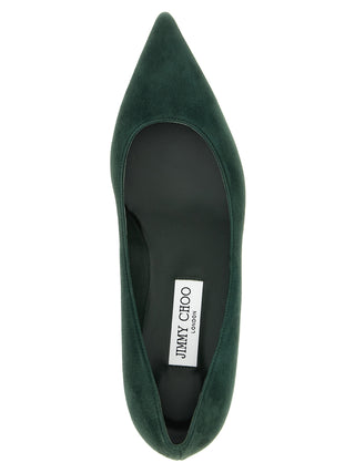 Zapatos de tacón medio bicolor de cuero