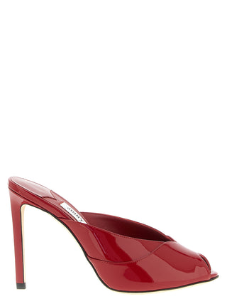 Multicolor Leather Stiletto Heel Sandals