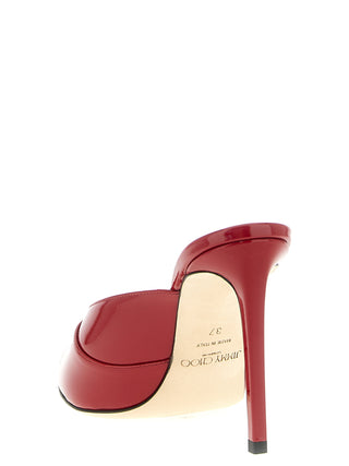 Multicolor Leather Stiletto Heel Sandals