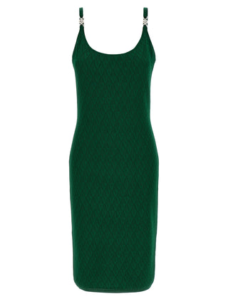 Bicolor Viscose Midi Dress