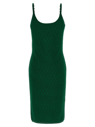 Bicolor Viscose Midi Dress