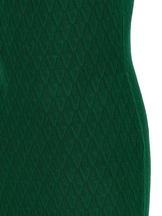 Bicolor Viscose Midi Dress