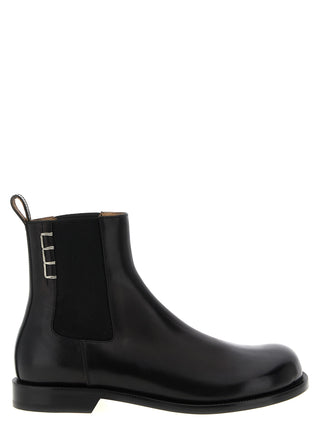 Botines Chelsea negros de piel de becerro