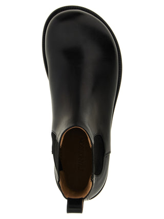 Black Calfskin Chelsea Boots