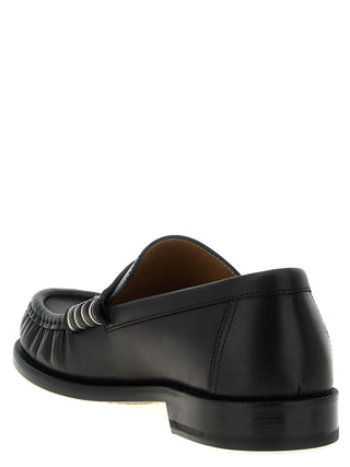 Black Calfskin Slip-On Loafers