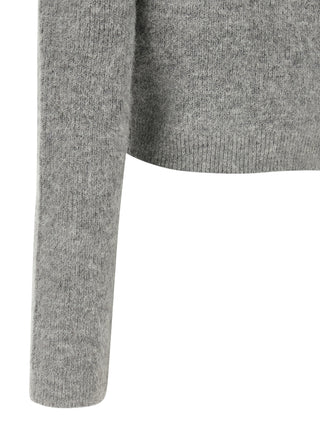 Gray Polyester Cardigan