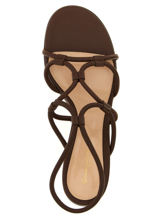 Brown Lamb Leather Platform Sandals