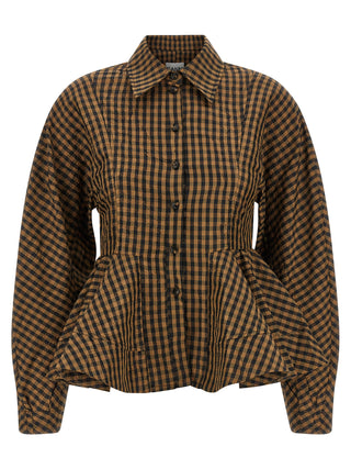 Brown Recycled Polyester Blouse