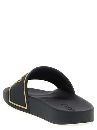 Black Polyurethane Slides