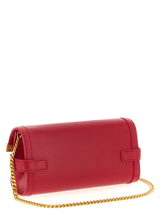 Bolso clutch de piel de becerro fucsia