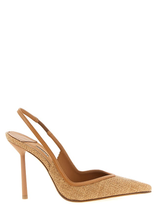 Brown Polyamide High Heel Pumps