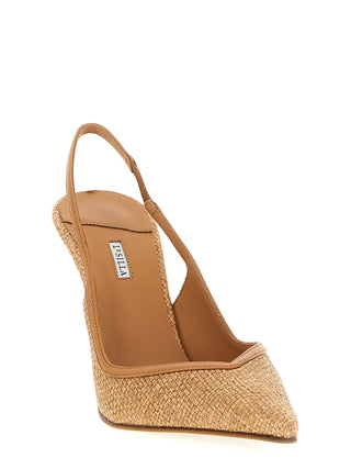 Brown Polyamide High Heel Pumps