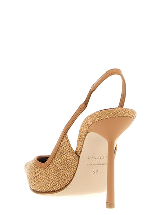 Brown Polyamide High Heel Pumps