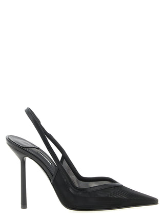 Black Polyamide High Heel Pumps