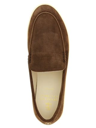 Brown Calfskin Slip-On Loafers