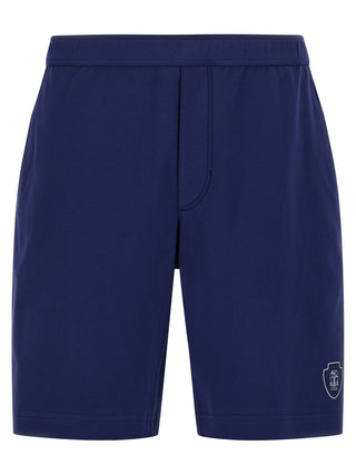 Bermudas de algodón azul