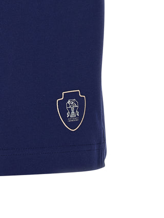 Bermudas de algodón azul