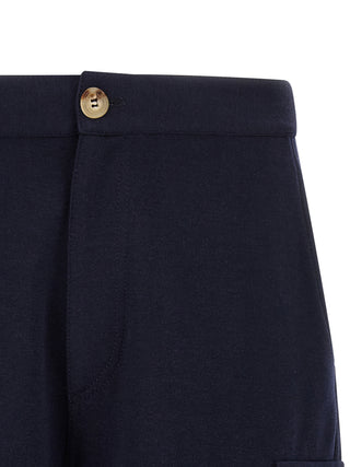 Blue Cotton Bermuda Shorts