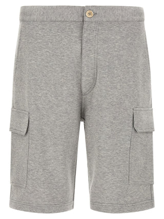 Gray Cotton Bermuda Shorts