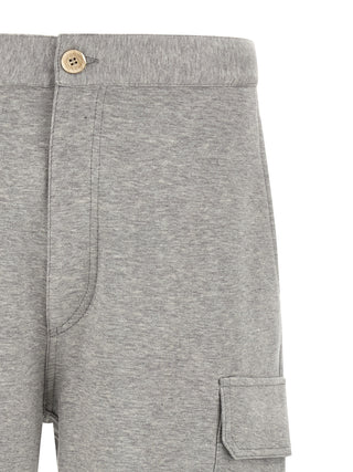 Gray Cotton Bermuda Shorts
